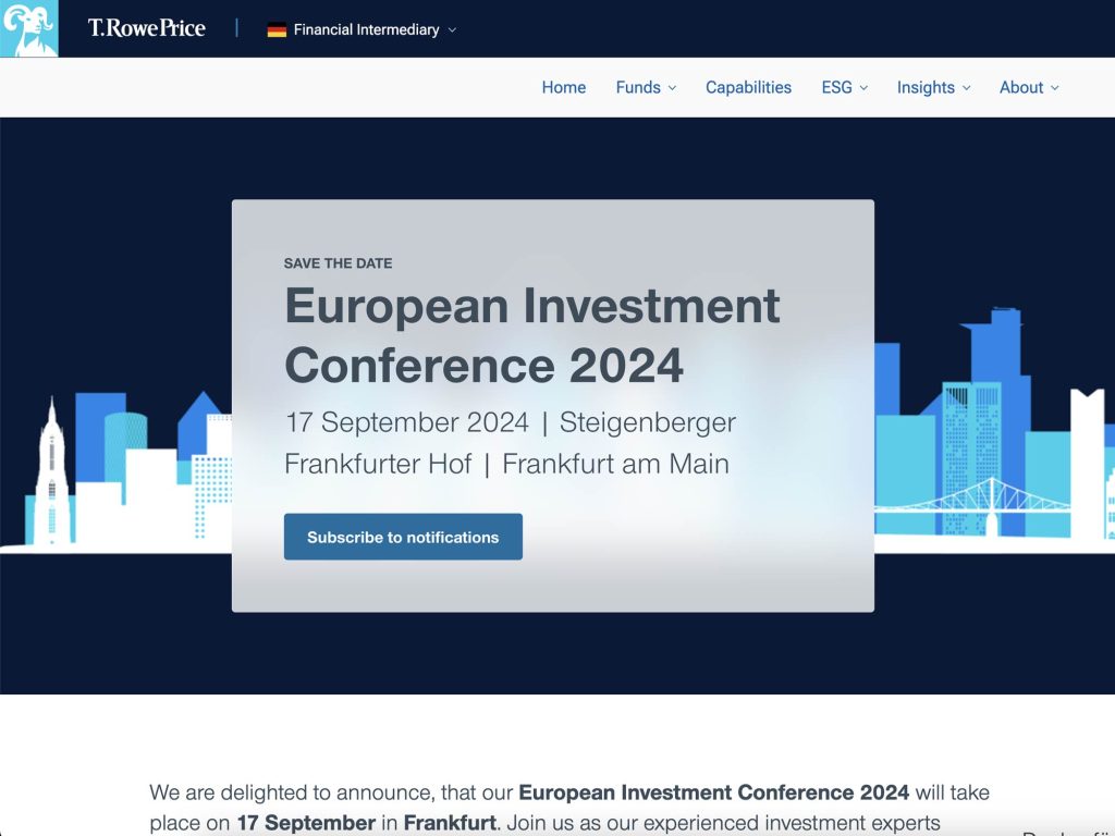 European Investment Conference 2024 - Event screenshot