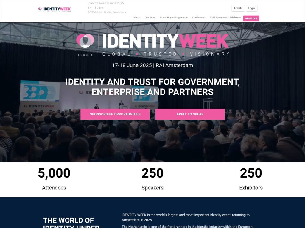 Identity Week Europe 2025 - Event screenshot