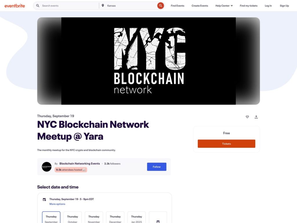 NYC Blockchain Network Meetup @ Yara - September 2024 - Event screenshot