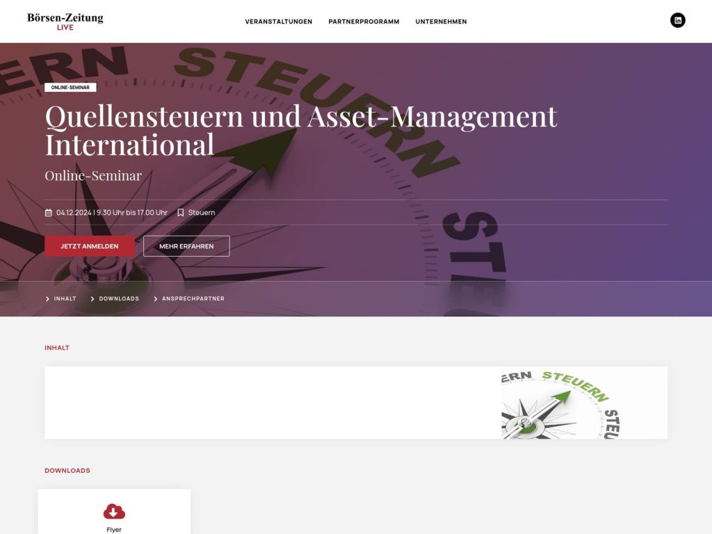 Quellensteuern und Asset-Management International image