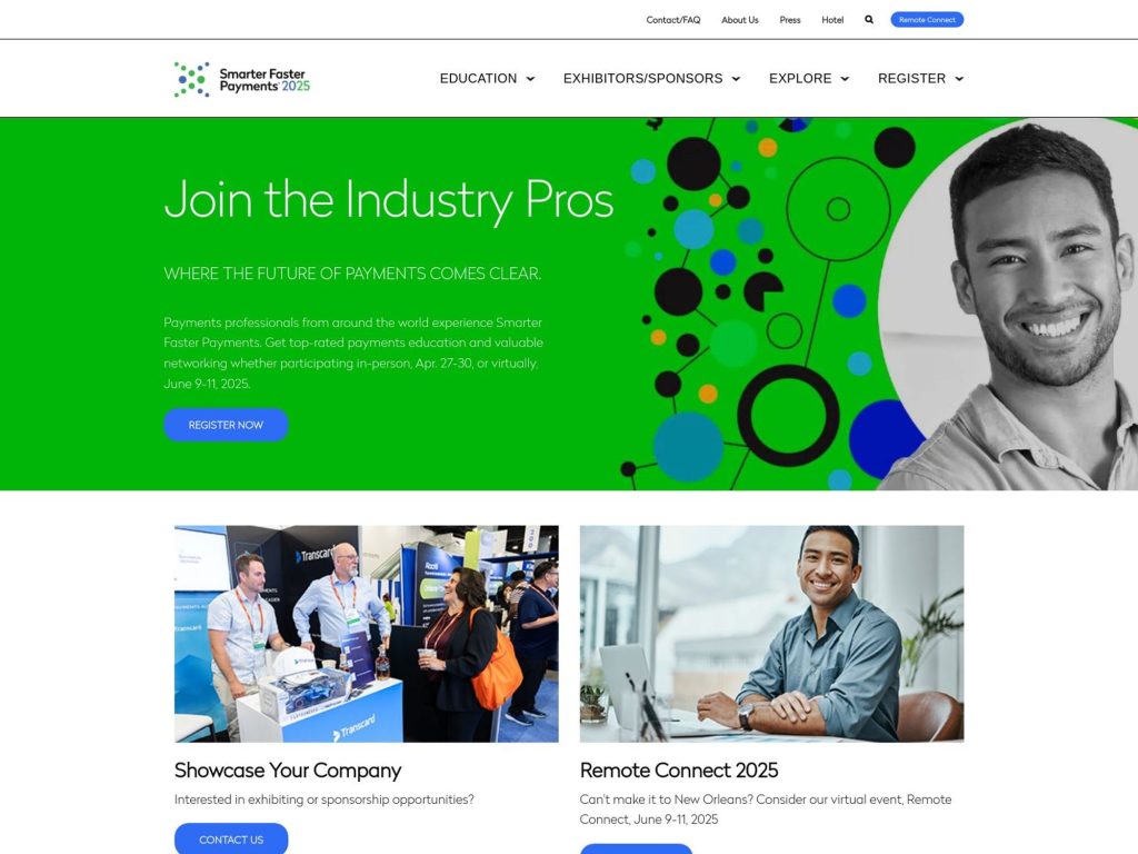 Smarter Faster Payments 2025 - Event screenshot