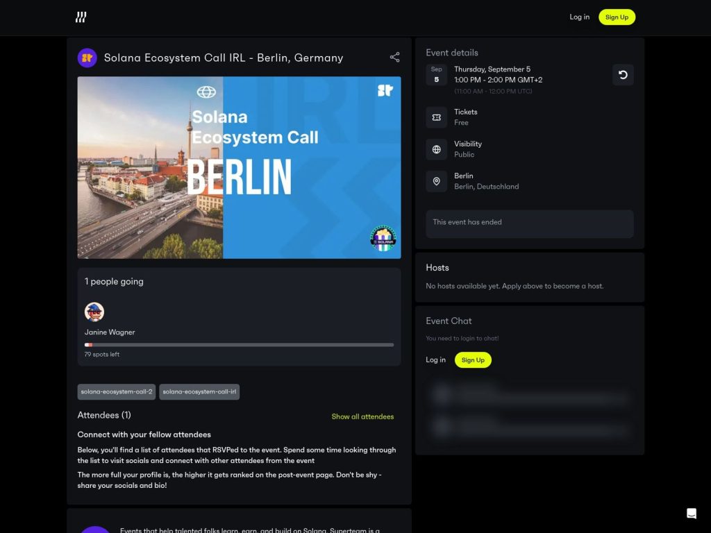 Solana Ecosystem Call Berlin - September 2024 screenshot