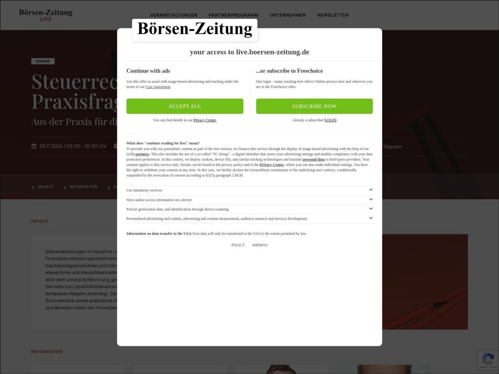 Steuerrechtliche und steuerbilanzielle Praxisfragen im Treasury screenshot