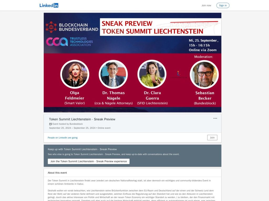 Token Summit Liechtenstein - Sneak Preview image