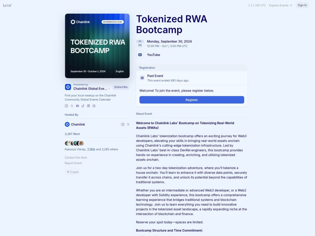 Tokenized RWA Bootcamp screenshot