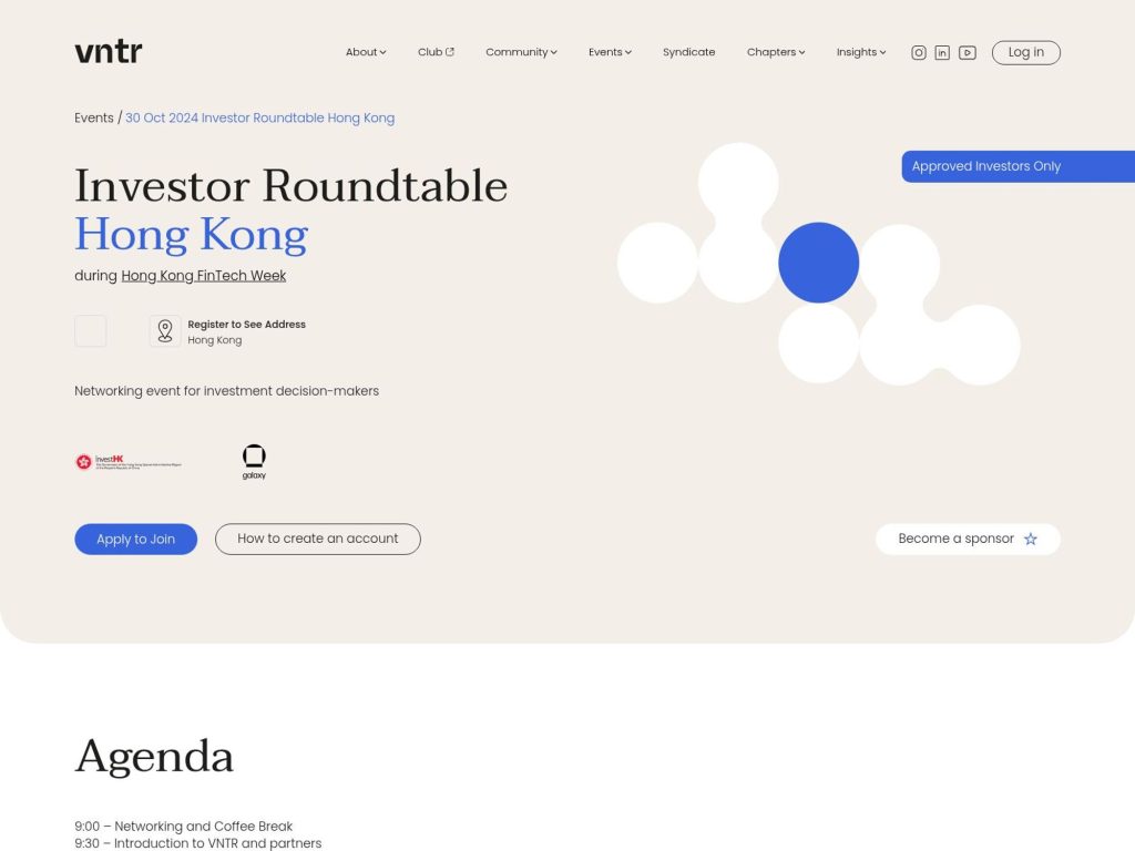 VNTR Investors Roundtable Hong Kong screenshot