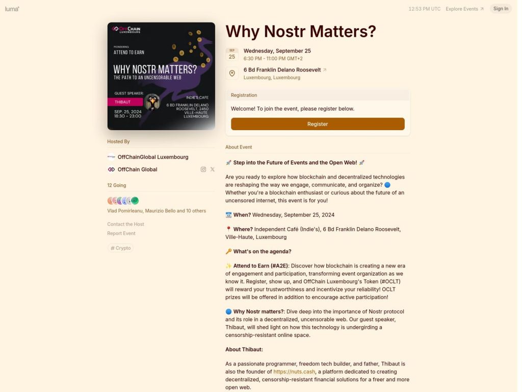 Why Nostr Matters? - Event screenshot
