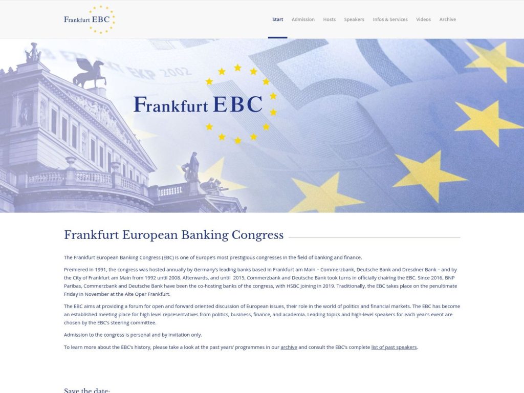 34th Frankfurt European Banking Congress - EBC 2025 screenshot