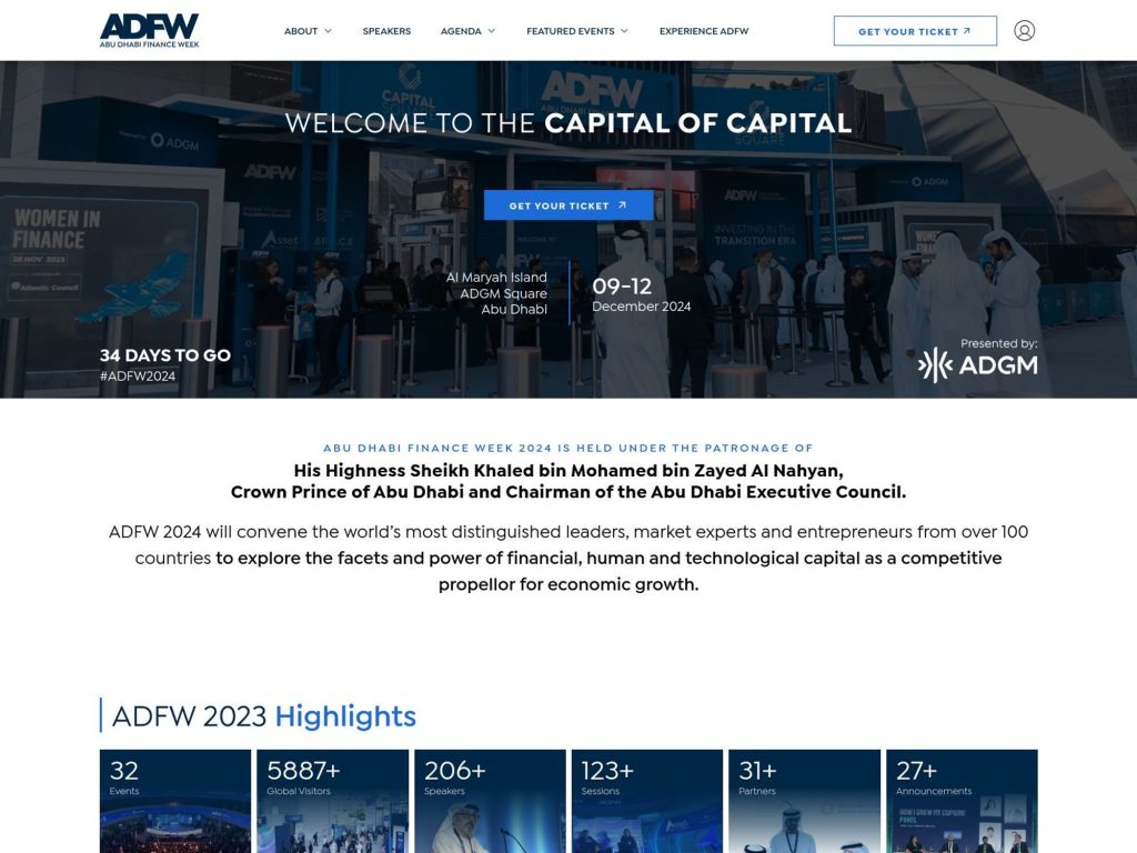 ADFW 2024 - Abu Dhabi Finance Week image