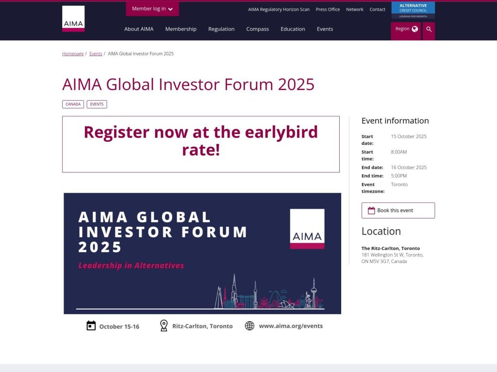 AIMA Global Investor Forum 2025 image