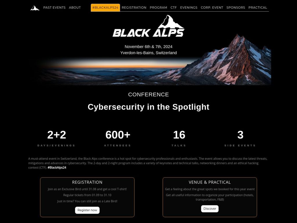 Black Alps 2024 - Event screenshot