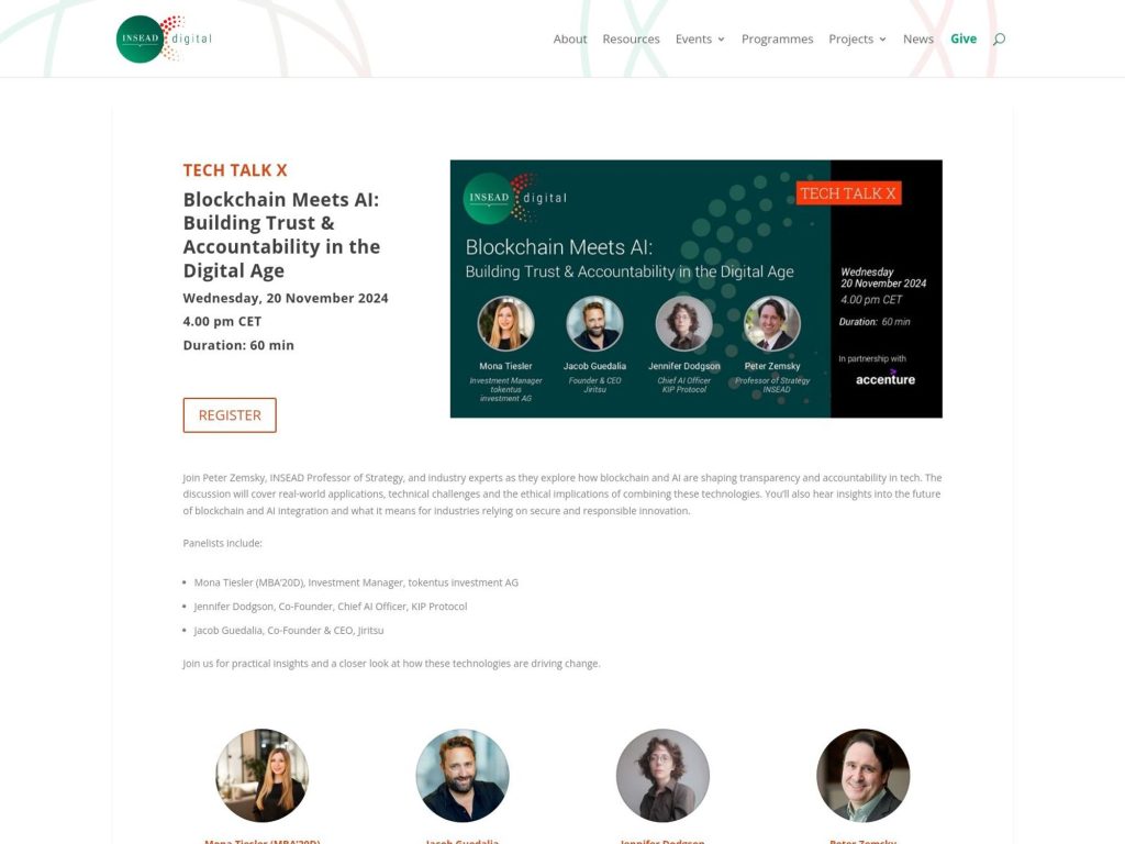 Blockchain Meets AI: Building Trust & Accountability in the Digital Age - Event screenshot