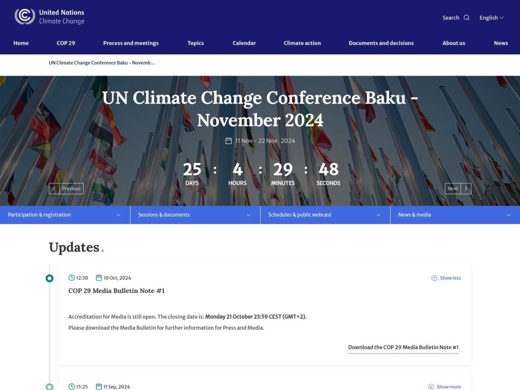 COP29 – UN Climate Change Conference image