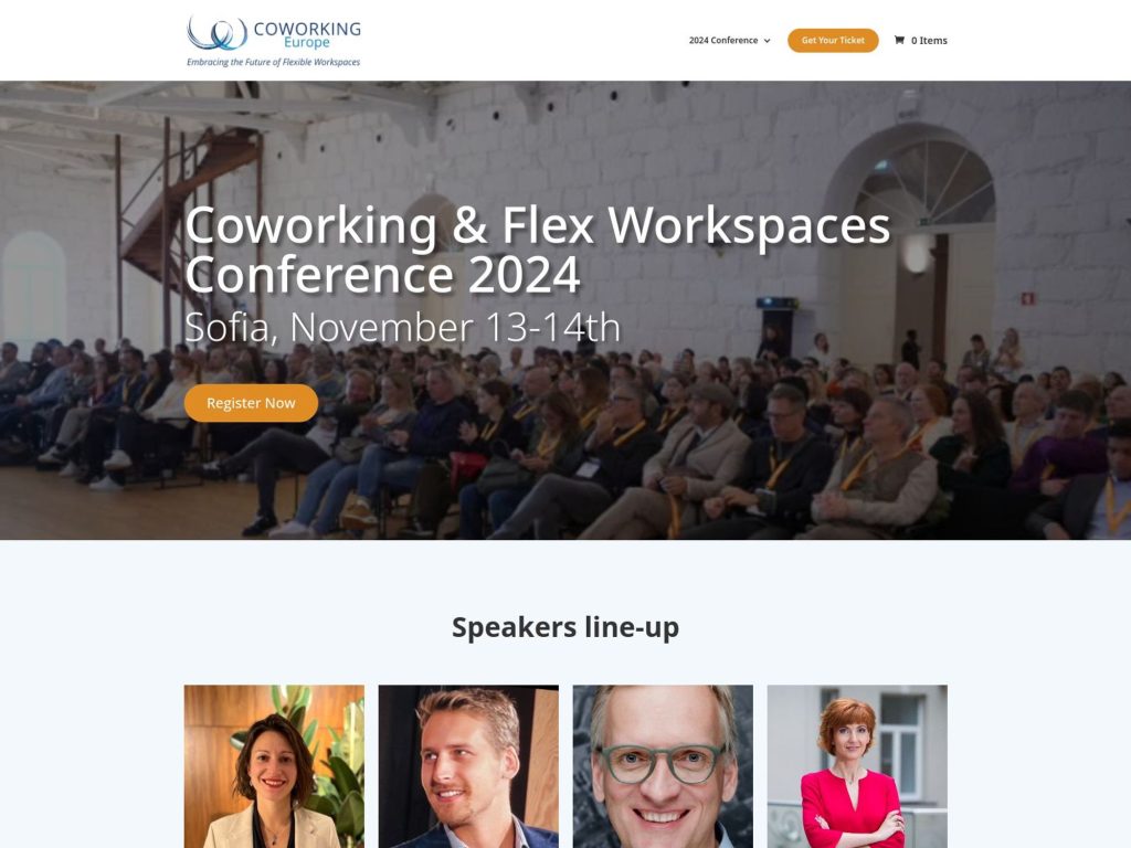 Coworking & Flex Workspaces Conference 2024 - Event screenshot