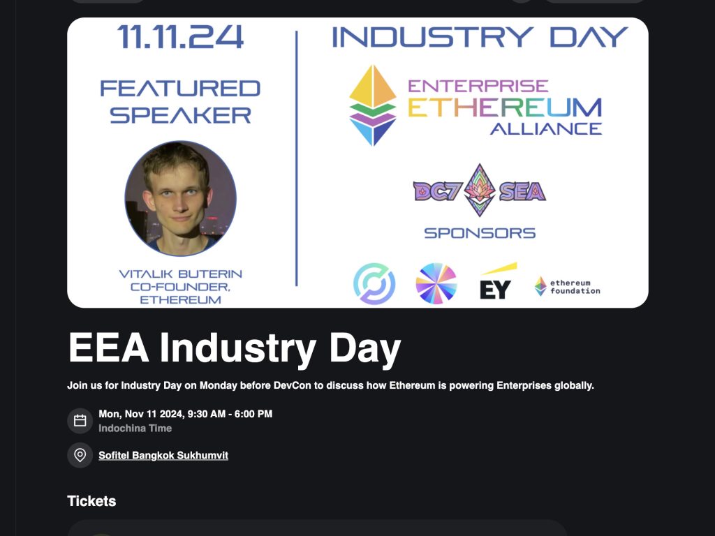 EEA Industry Day - Enterprise Ethereum Alliance - Event screenshot