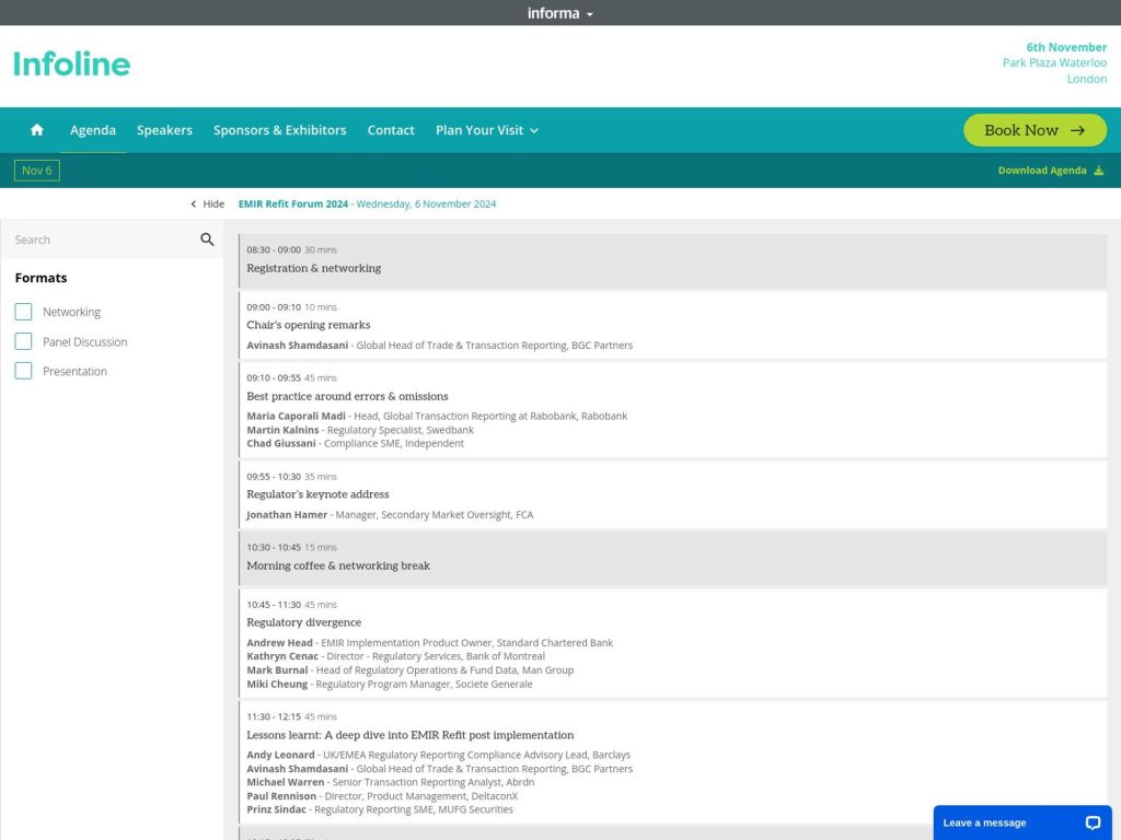 EMIR Refit Forum - Event screenshot