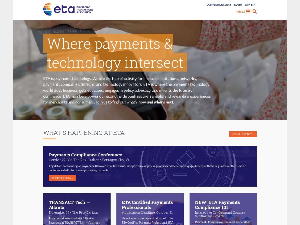 ETA Transact 2025 - Payments and Technology - Event screenshot