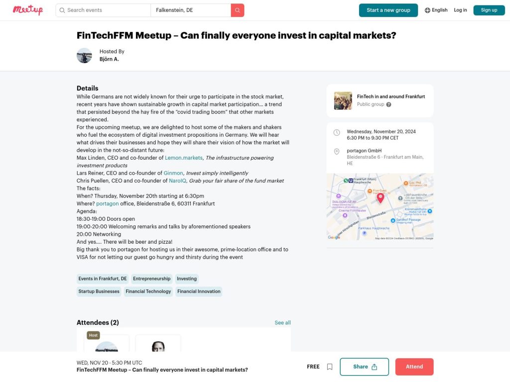 FinTechFFM Meetup – Can finally everyone invest in capital markets? image
