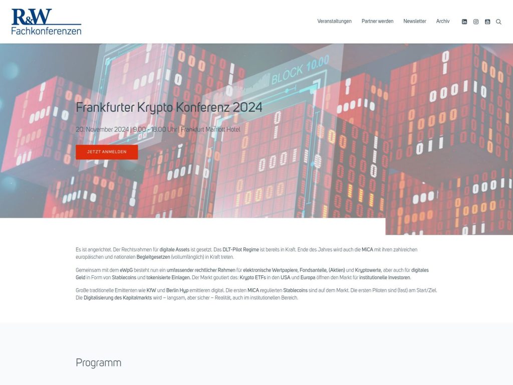 Frankfurter Krypto Konferenz 2024 - Event screenshot