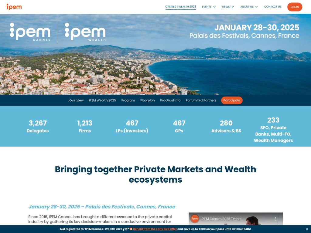IPEM Cannes 2025 - Event screenshot