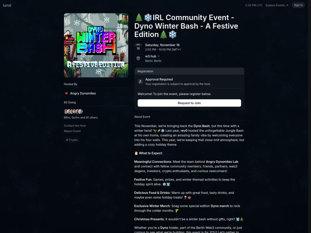 IRL Community Event - Dyno Winter Bash - A Festive Edition - Event screenshot