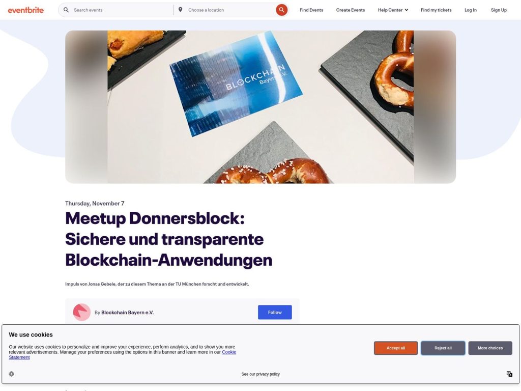 Meetup Donnersblock: Sichere und transparente Blockchain-Anwendungen screenshot