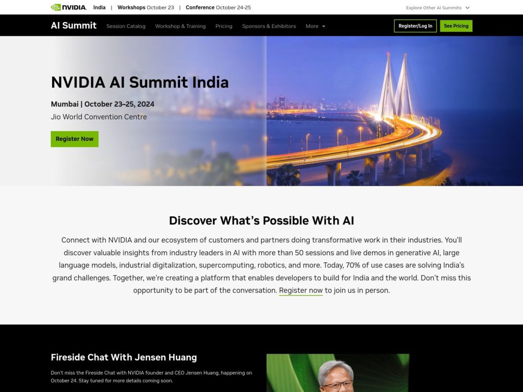 NVIDIA AI Summit India 2024 - Event screenshot