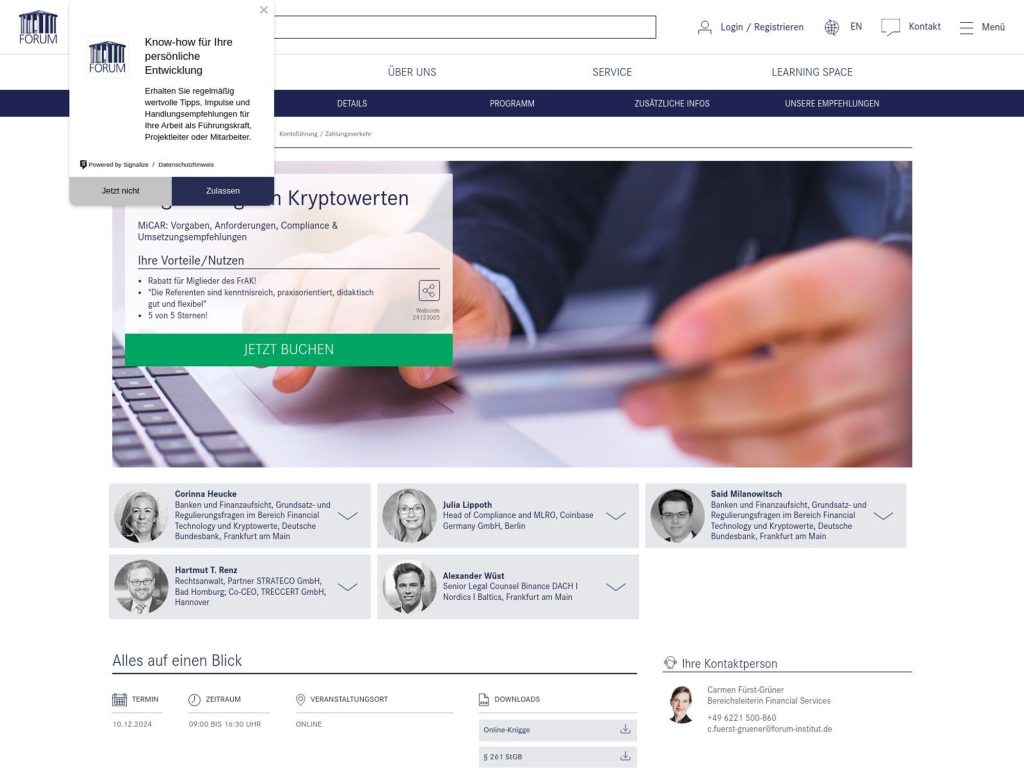 Regulierung von Kryptowerten image