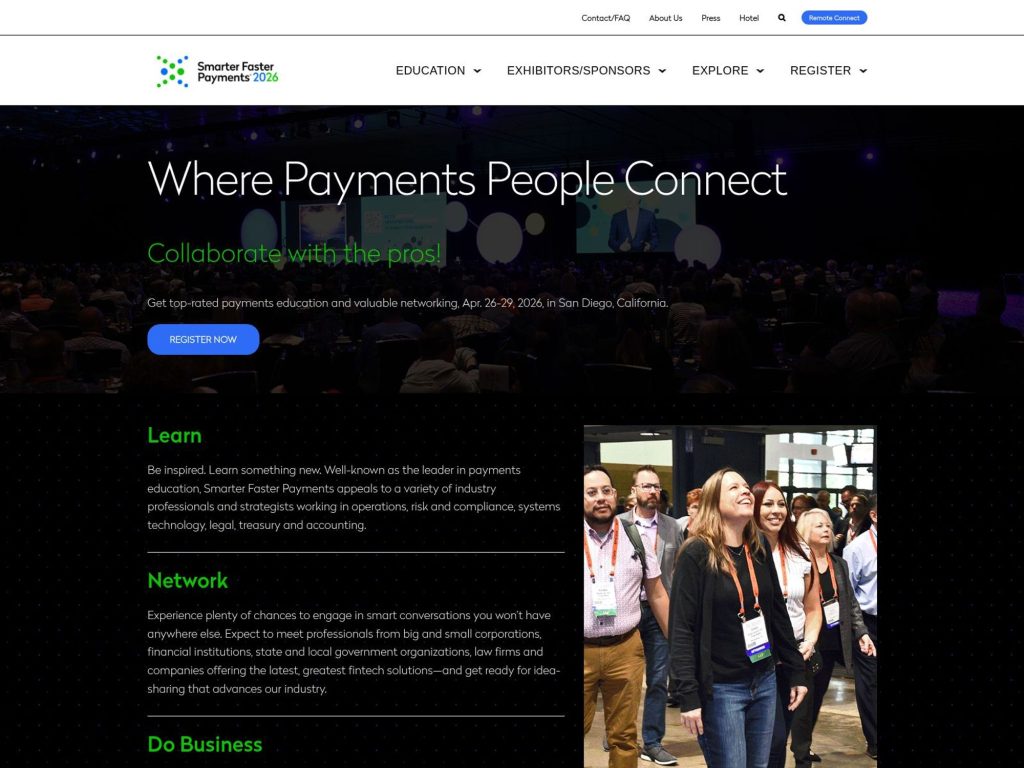 Smarter Faster Payments 2025 screenshot