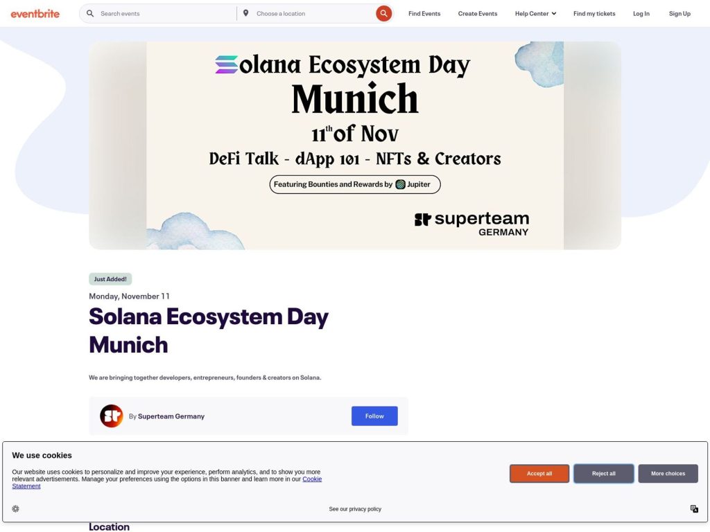 Solana Ecosystem Day Munich: DeFi Talk - Event screenshot