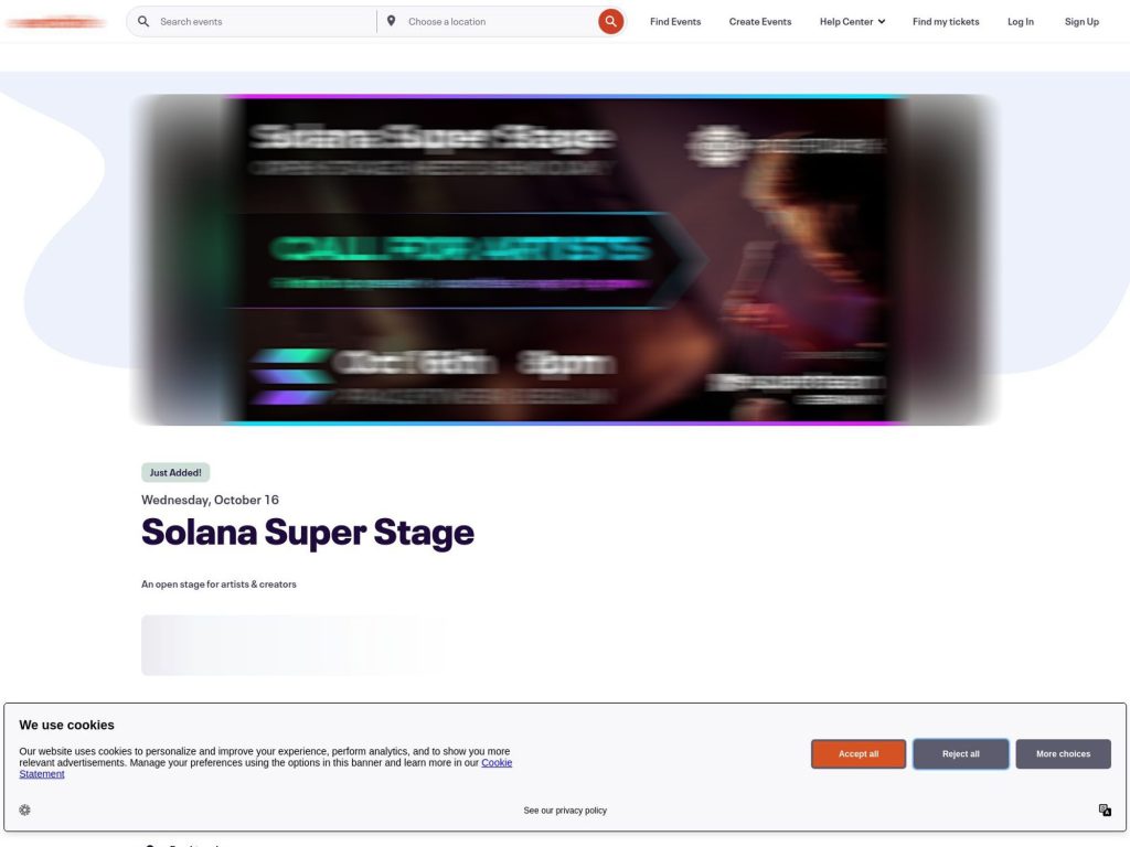 Solana Super Stage - Event screenshot