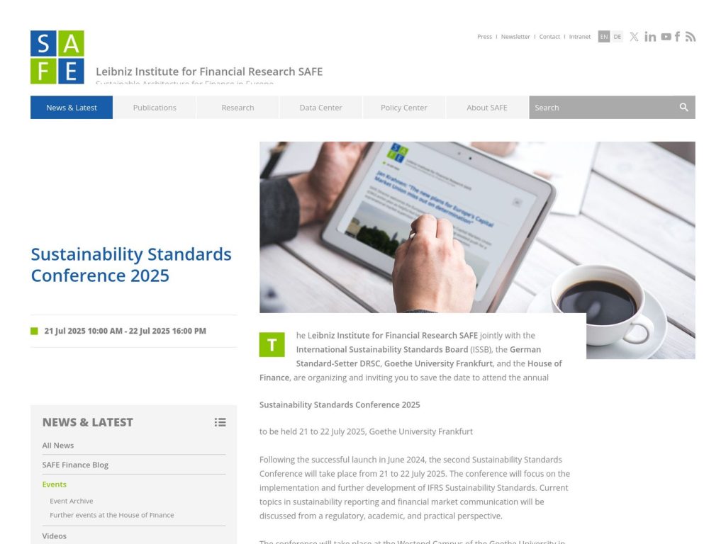 Sustainability Standards Conference 2025 - Event screenshot