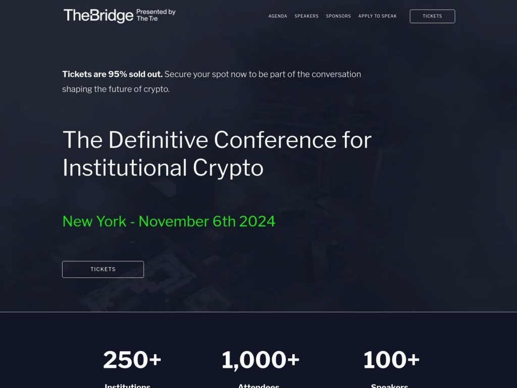 The Bridge - The Defintive Conference for Institutional Crypto - Event screenshot