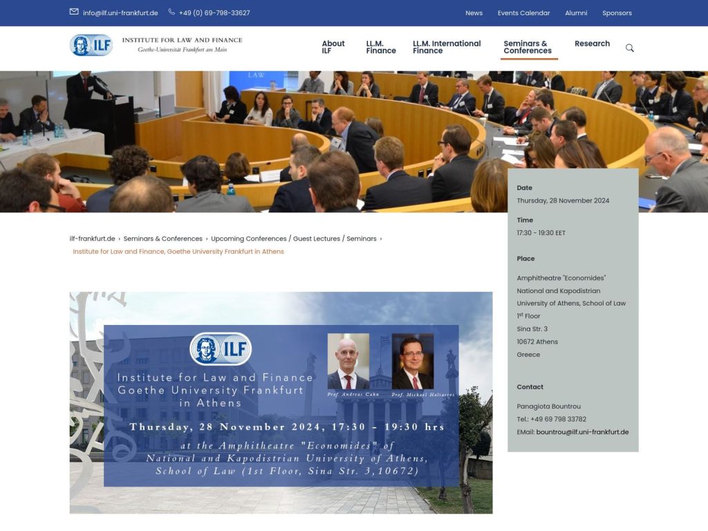 The LL.M. Finance Law Program - Event screenshot