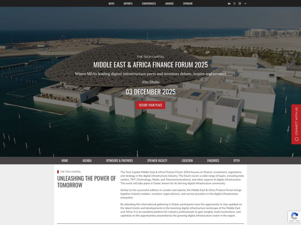 The Tech Capital Middle East & Africa Finance Forum 2025 image