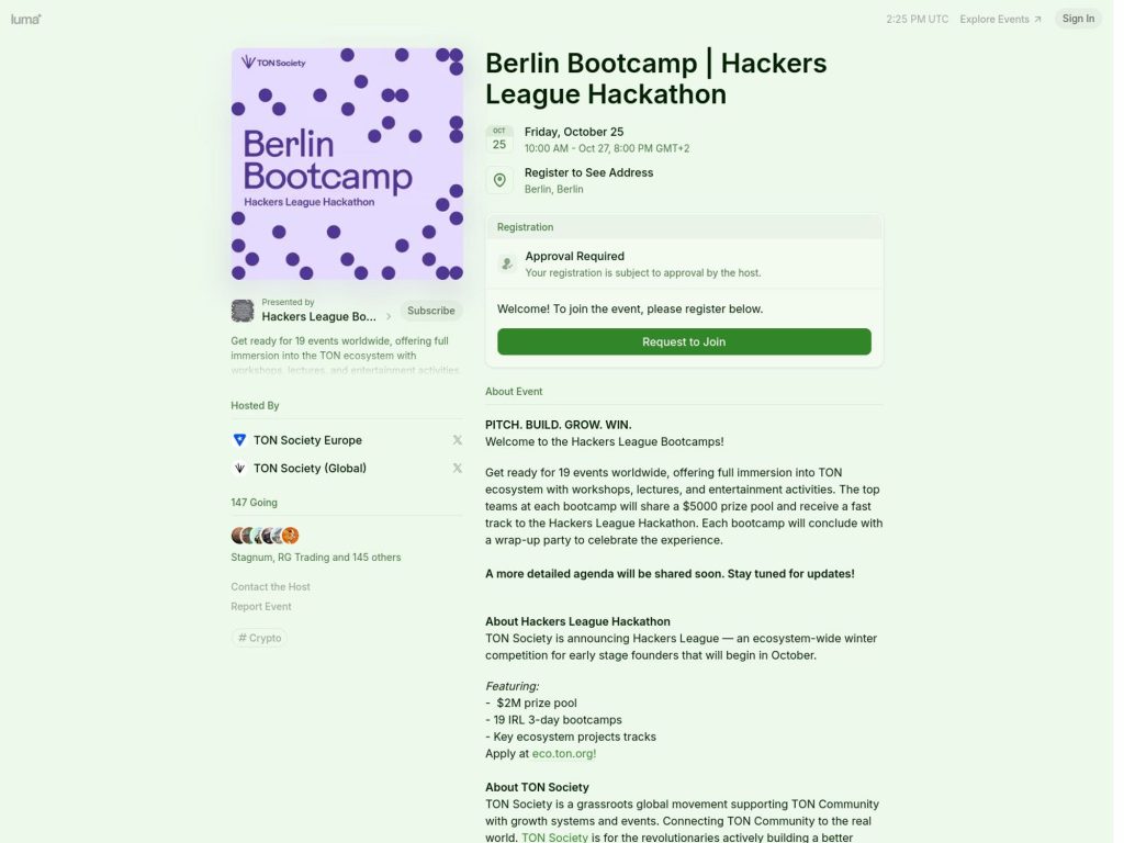 TON Society - Hackers League Hackathon image