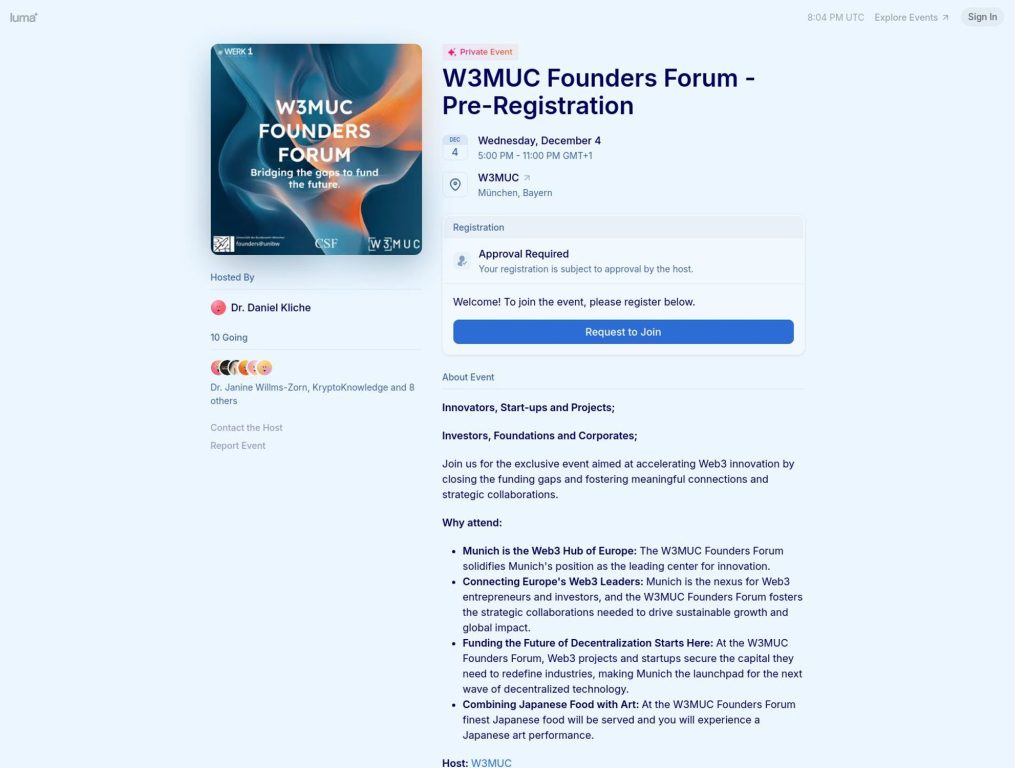 W3MUC Founders Forum image