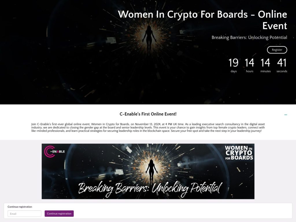 Women In Crypto For Boards - Breaking Barriers: Unlocking Potential - Event screenshot