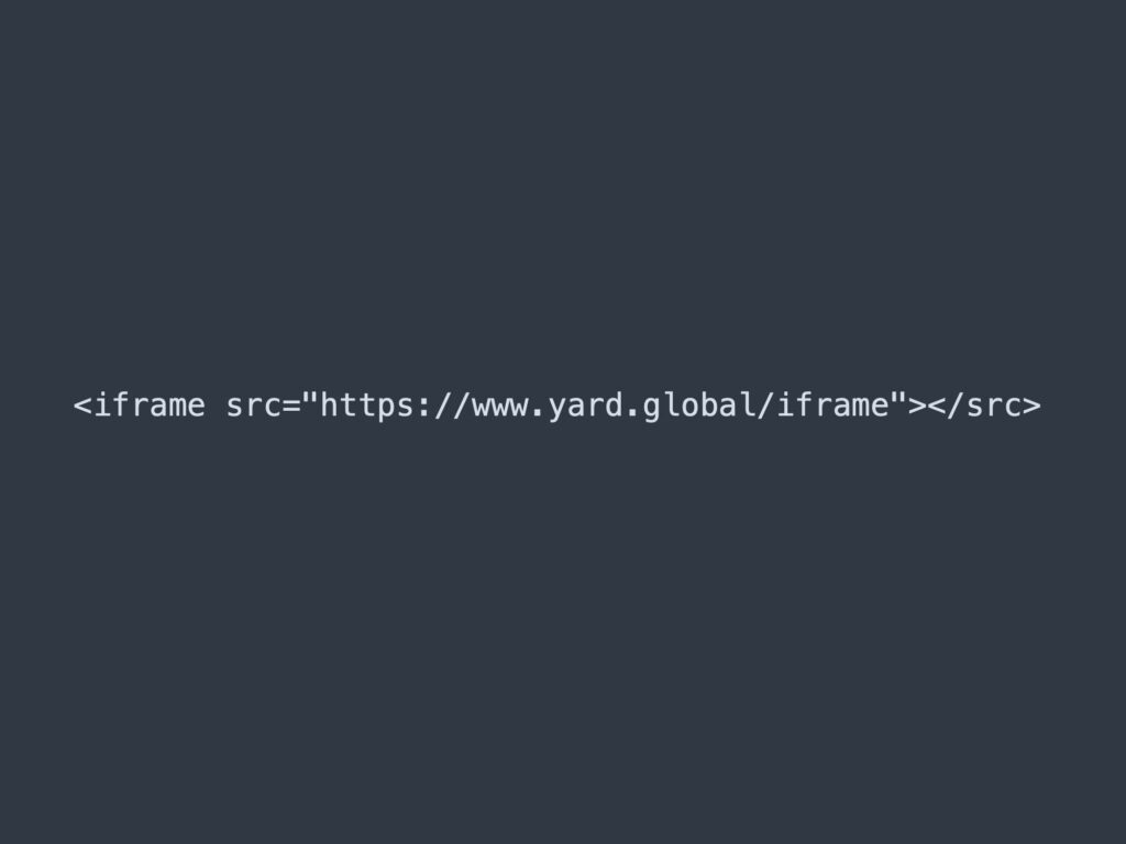Yard iFrame calendar integration - finance events streaming