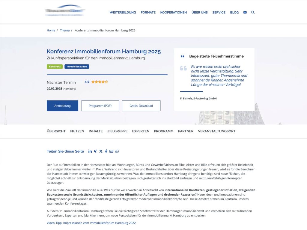 11. Immobilienforum Hamburg image