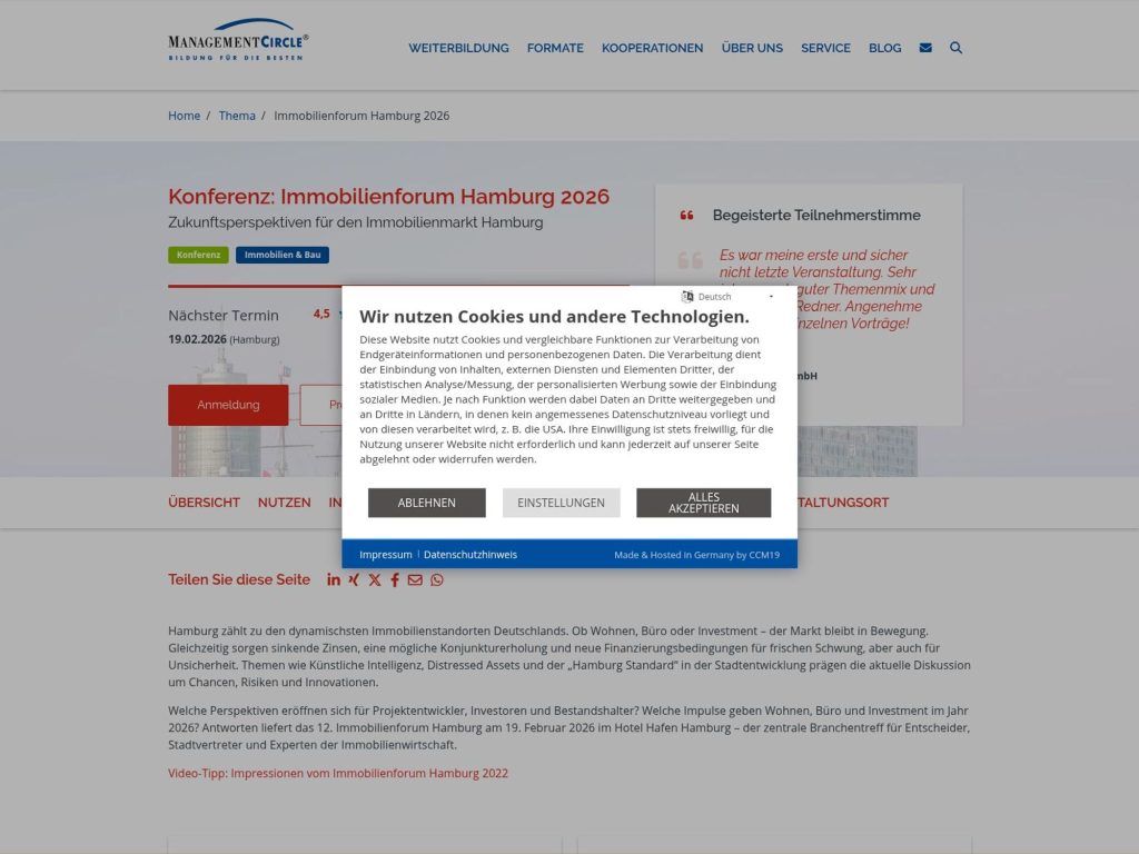 11. Immobilienforum Hamburg screenshot