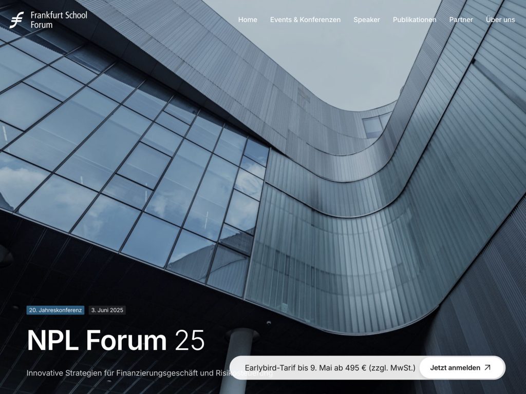20. Jahreskonferenz – NPL Forum 2025 - Event screenshot