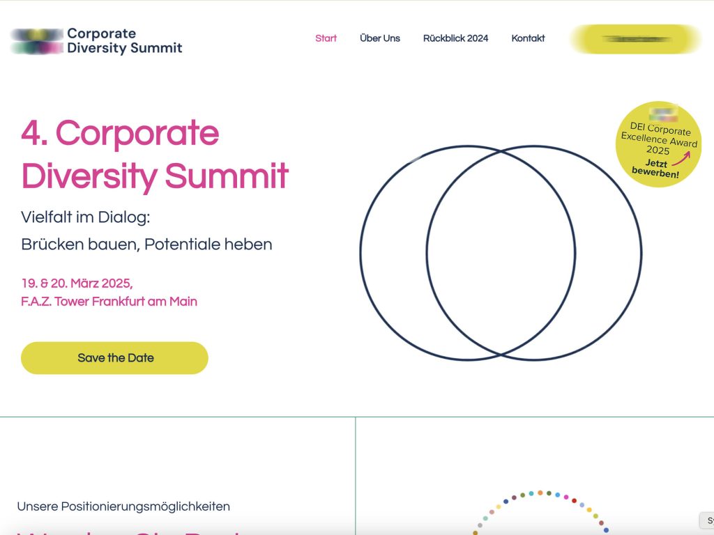 4. Corporate Diversity Summit - Event screenshot