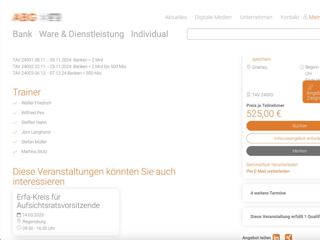 ABG: Fachtagung für Aufsichtsratsvorsitzende - Event screenshot