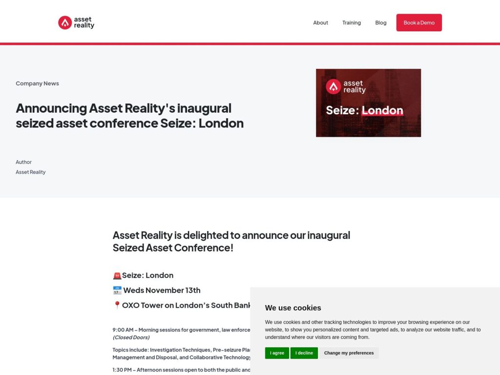 Asset Reality - Seized Asset Conference image