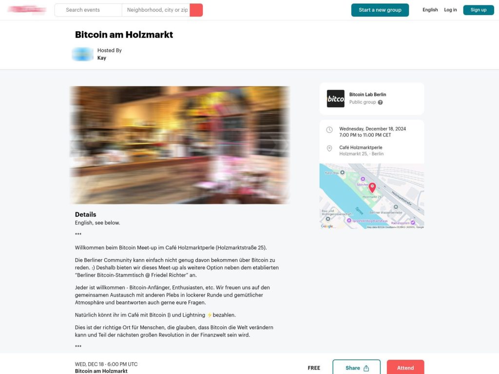Bitcoin am Holzmarkt screenshot