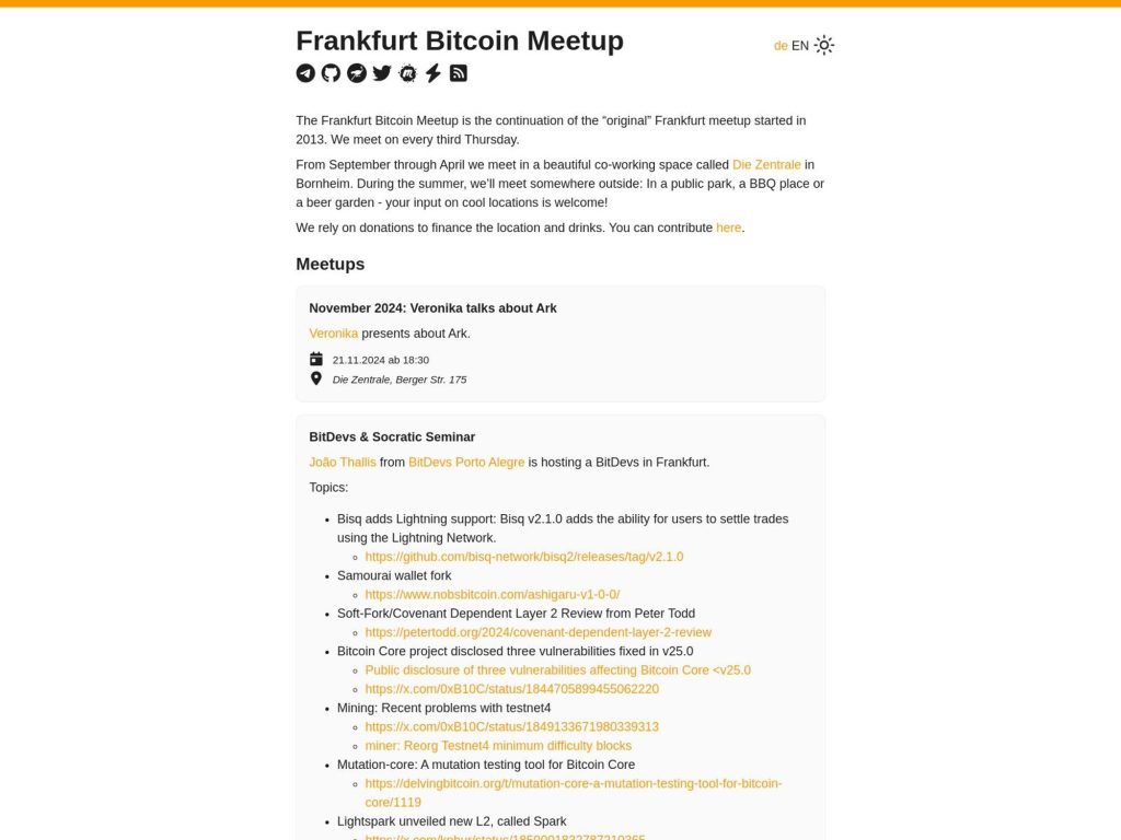 Bitcoin and Ark - Event screenshot