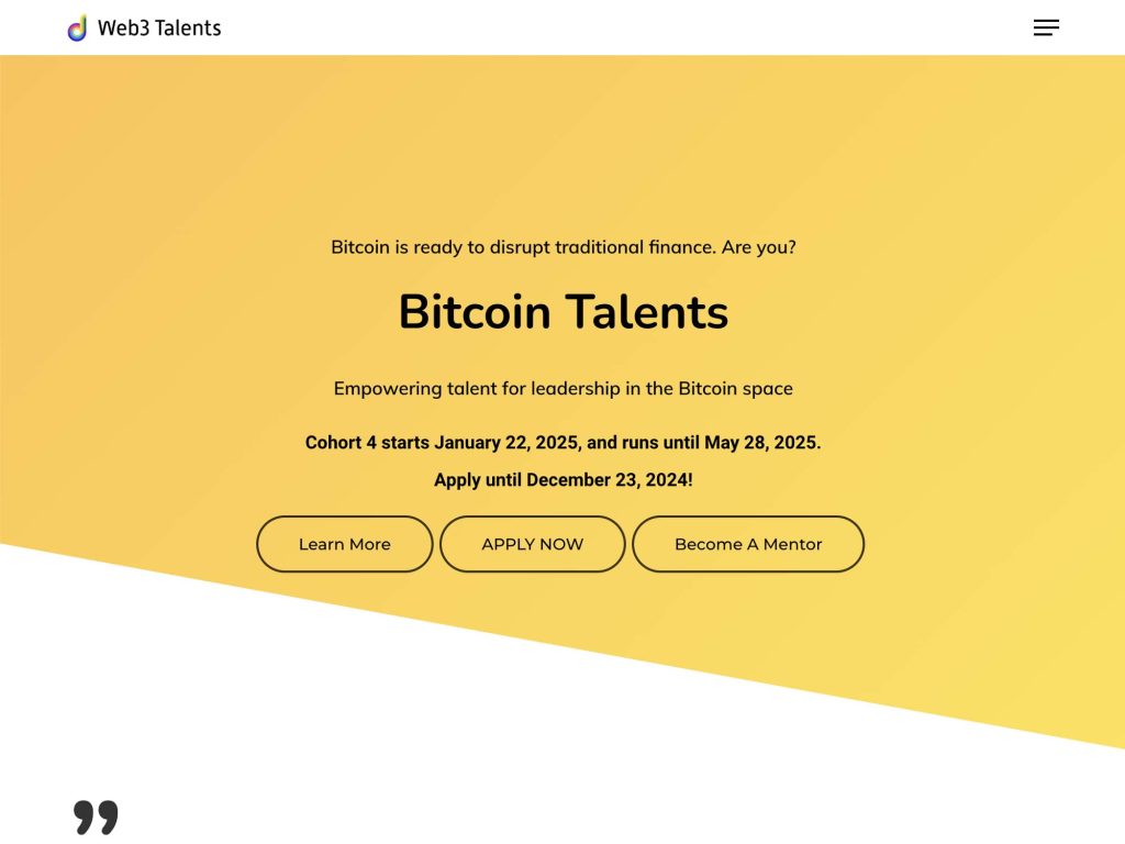 Bitcoin Talents - Cohort 4 - Event screenshot