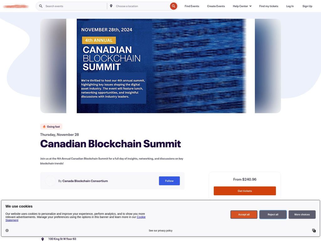 Canadian Blockchain Summit 2024 image