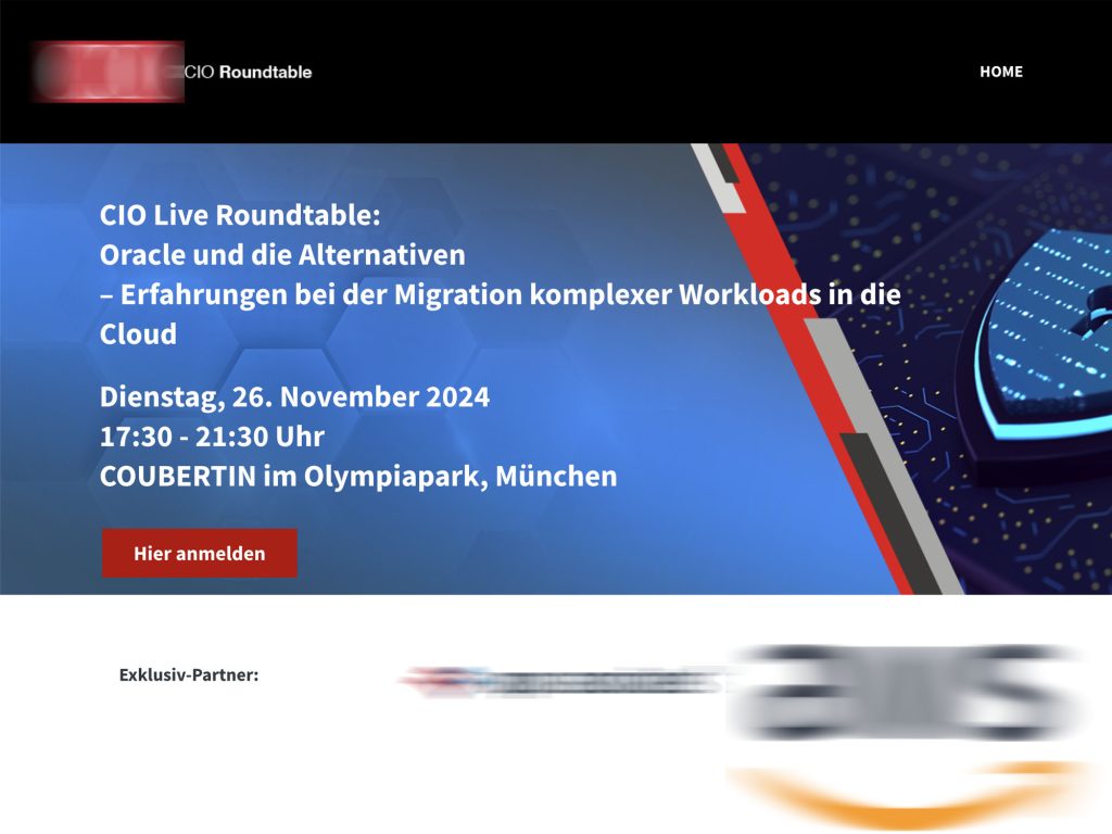 CIO-Roundtable: Oracle und die Alternativen - Event screenshot